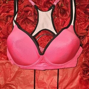 Jessica Simpson NWOT Vibrant Pink Women's Bra with Black Accents Size 38C